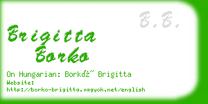 brigitta borko business card